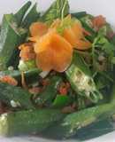 Đậu bắp xào tôm