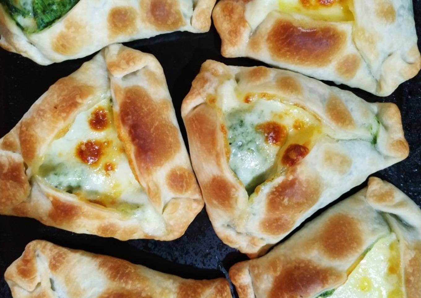 Empanadas de espinaca y crema de batata