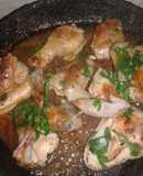 Alitas Agrio y Dulce con Espinacas