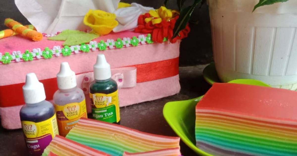 Resep Lapis Rainbow #Tepung Terigu & Tapioka Oleh Echy Mhey - Cookpad