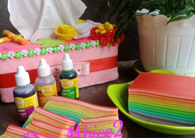 Resep Lapis Rainbow #Tepung Terigu & Tapioka Oleh Echy Mhey - Cookpad