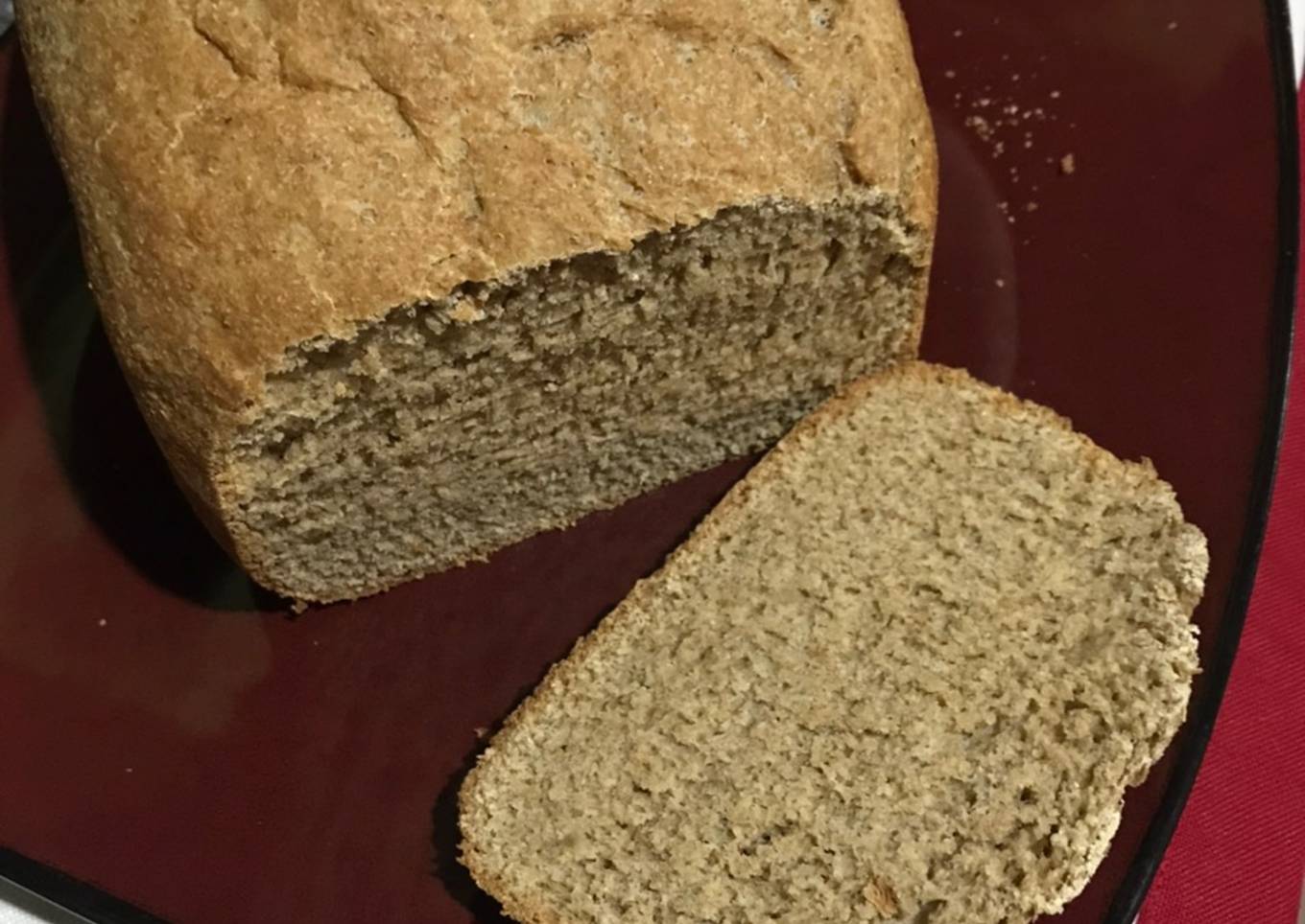 Pan integral de camote en panificadora
