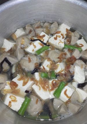 Foto resep Sup Tahu Bakso Bihun Jamur