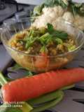 Sup Lentils Merah dengan Brokoli, Wortel dan Bunga Kol