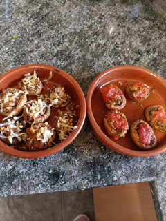 Una foto de Champiñones rellenos con airfryer