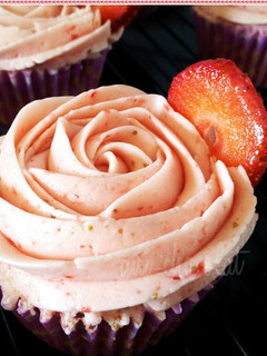 Una foto de Cupcakes de fresa