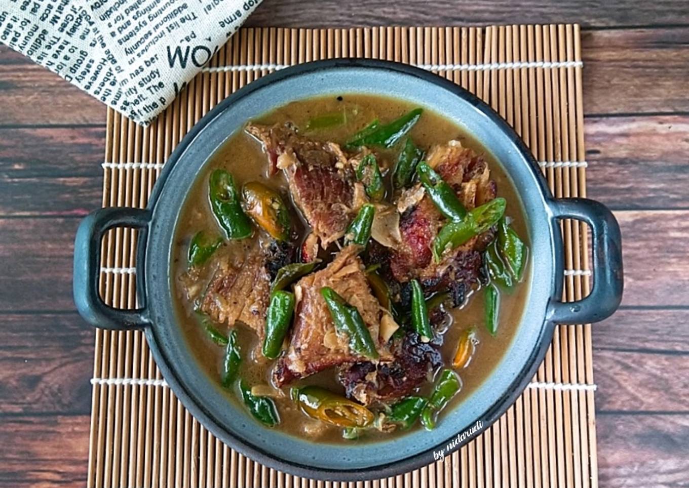 Pari Asap Masak Santan Cabe Hijau