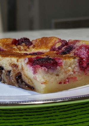 Une photo de Choco framboise façon clafoutis#dessert