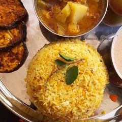 A picture of Odia style moong dal khichdi.