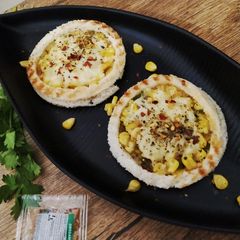 A picture of Cheese corn ring sandwich.