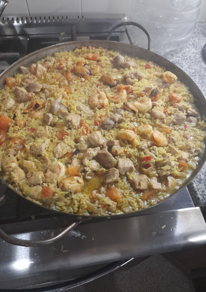 Una foto de Paella rápida