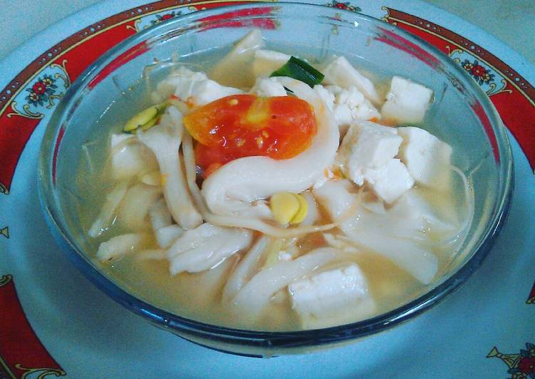Langkah Mudah untuk Menyiapkan Sup Tofu Mushroom with tauge simple murmer menu sehat, Sempurna