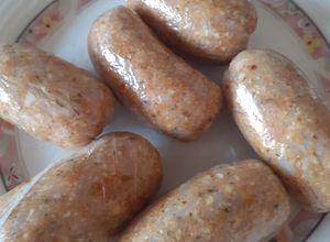 Una foto de Chorizos veganos