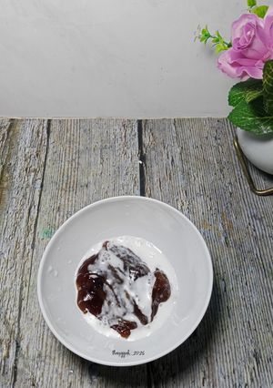 Foto resep Bubur telor kodok atau bubur kanji gula merah