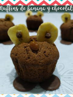 Una foto de Muffins de Banana y Chocolate