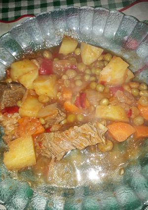 Una foto de Estofado de papa y carne