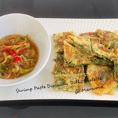 Shrimp Paste Dip with Dill Omelette A picture of Shrimp Paste Dip with Dill Omelette.