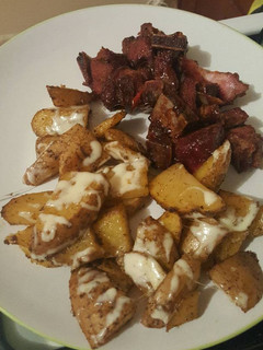 Una foto de Costillitas al horno con salsa bbq