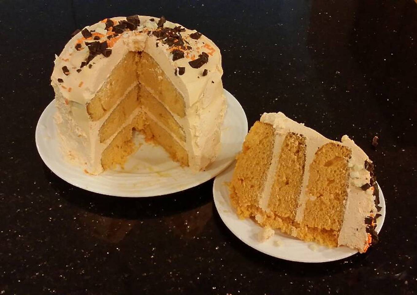 Orange Layer Cake with Orange / Vanilla Whipped Cream Filling and Frosting