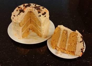 How To Make Recipe Orange Layer Cake with Orange  Vanilla Whipped Cream Filling and Frosting Practical Delicious