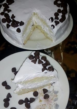 A picture of Sponge Cream cake (Pateela baking and no beater).
