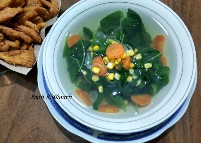 Resep Jangan Bening Sayur Bayam Kuah Bening Oleh Septi B Winarti