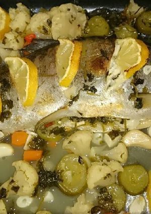 صورة لوصفة سمكة حرة بالفرن بطريقتي
