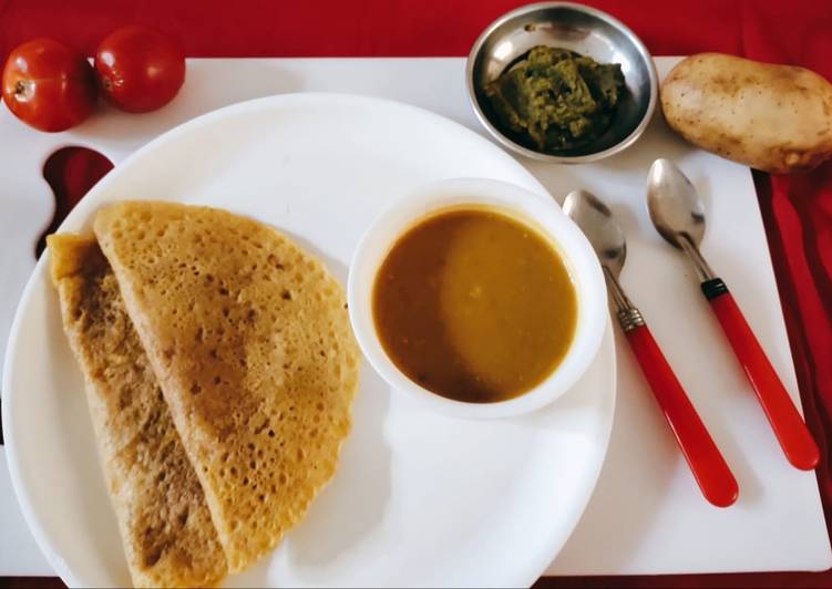 How to Prepare Perfect Moong dal Masala Dosa