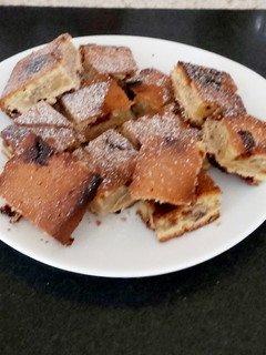 A picture of My White Brownies with Turkish delight added.