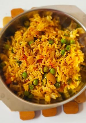 A picture of Masala Peas Rice.