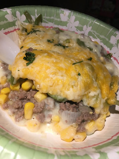 A picture of Shepherds Pie P-lo Style.