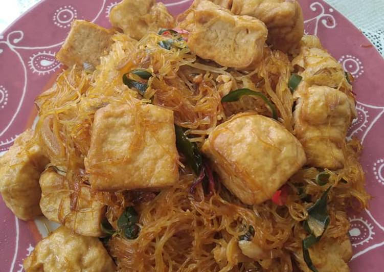 Tumis tahu soun bumbu kecap