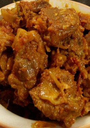 A picture of Kadai mutton.