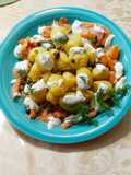 Kartoffelsalat mit geräuchertem Lachs und Sahnemeerrettich