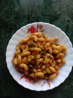 A picture of Masala macaroni (pasta).