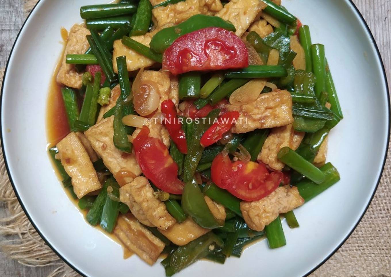 Oseng Bunga Bawang,Tahu dan Cabe