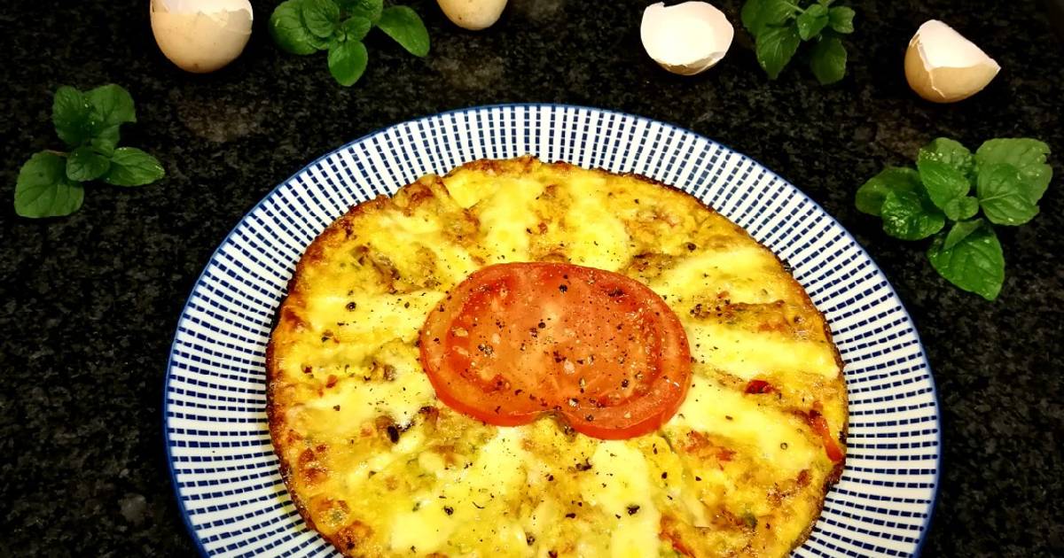 Tortilla de huevo queso Gouda y tomate Receta de "cocinar con Cookpad