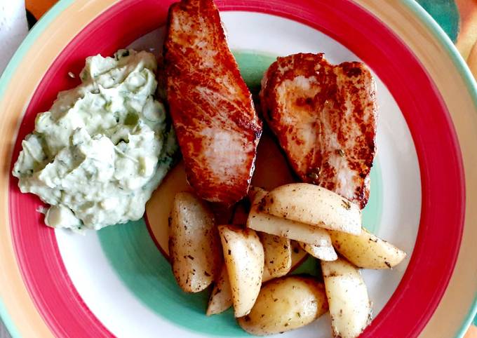 Thunfisch Steak Mit Guacamole Und Rosmarinkartoffeln Rezept Von Susa Ne Cookpad 