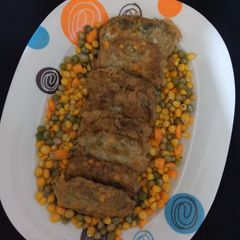A picture of Egg tofu with veggies (awarar kwai).