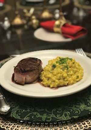 Foto de Risoto de cardamomo com medalhão de filé mignon