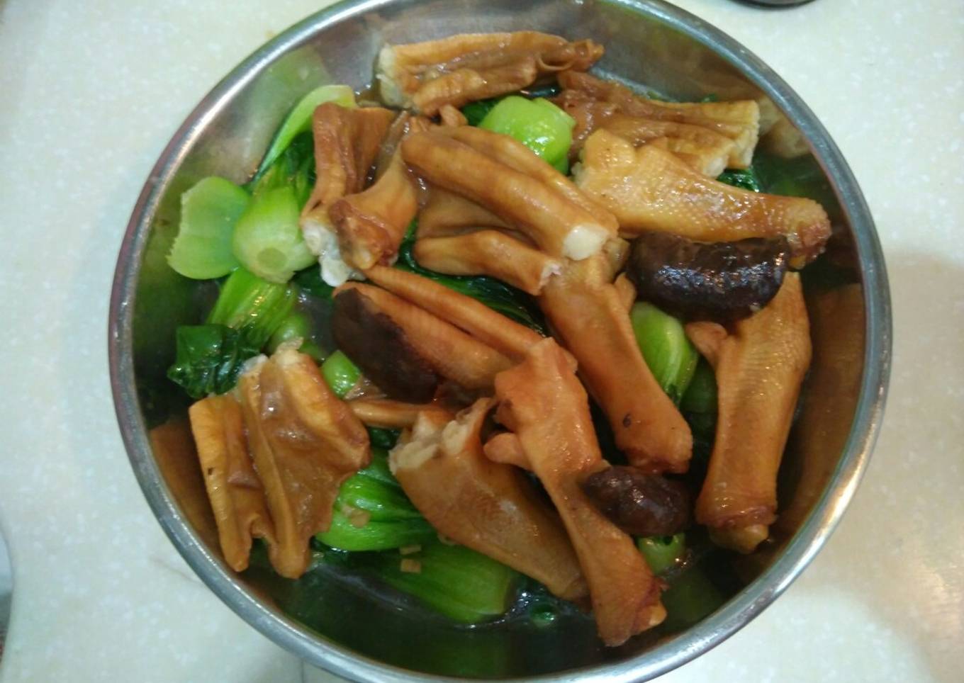 Tumis sayur kaki bebek