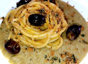 Foto di Spaghetti con crema di carciofi