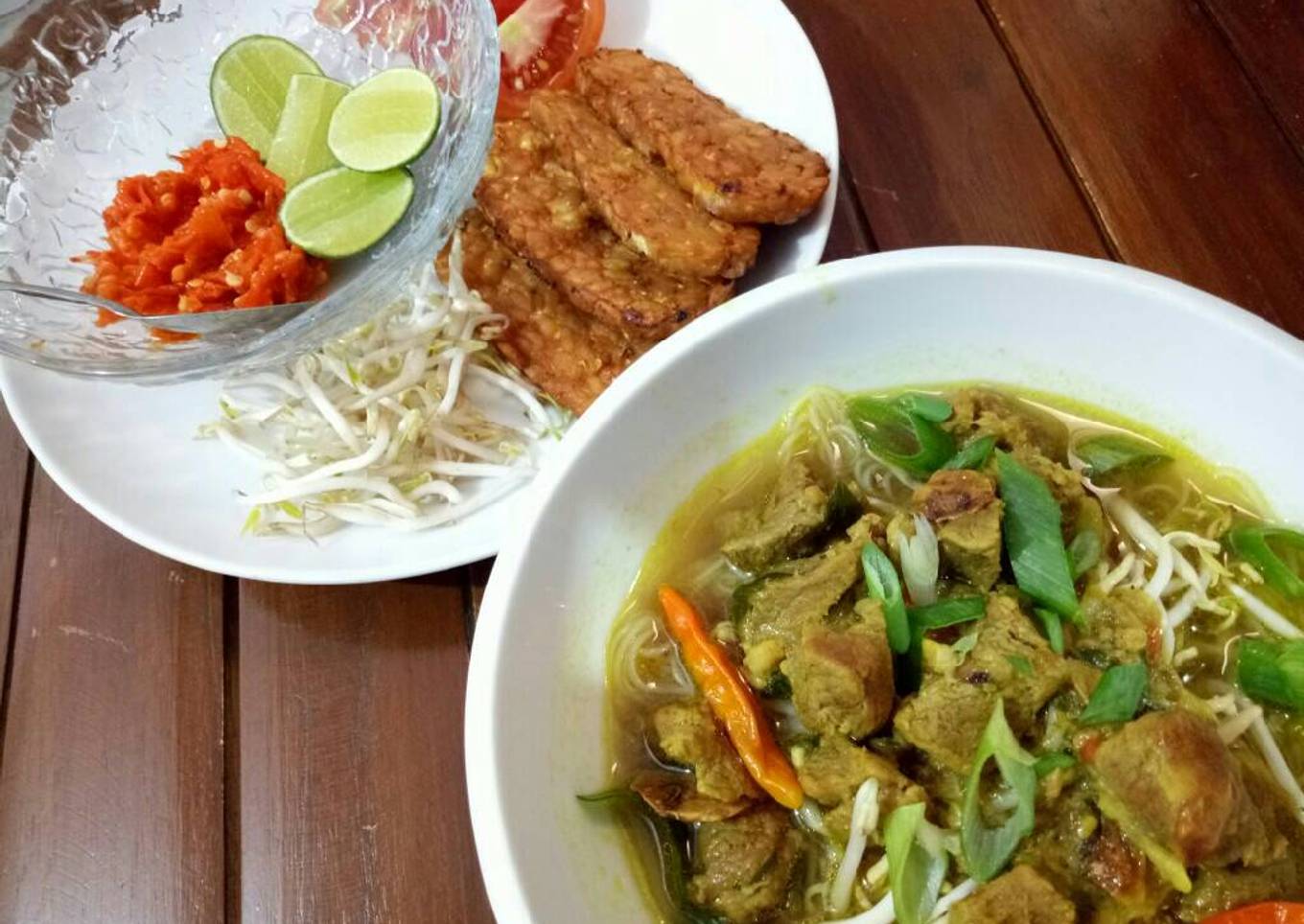 Soto daging sapi tanpa santan