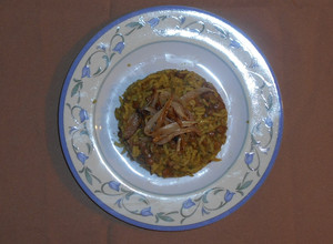 Una foto de Arroz con lentejas árabe