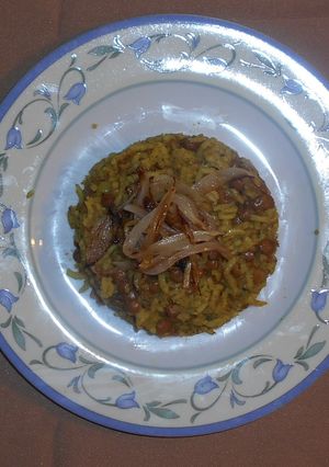Una foto de Arroz con lentejas árabe