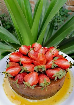 Una foto de Pastel Imposible (chocoflan)