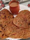 Spring Onion Paratha From Leftover Rajasthani Dal