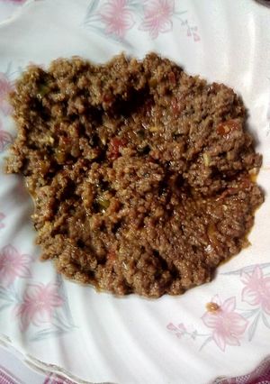 A picture of Kadhai keema.