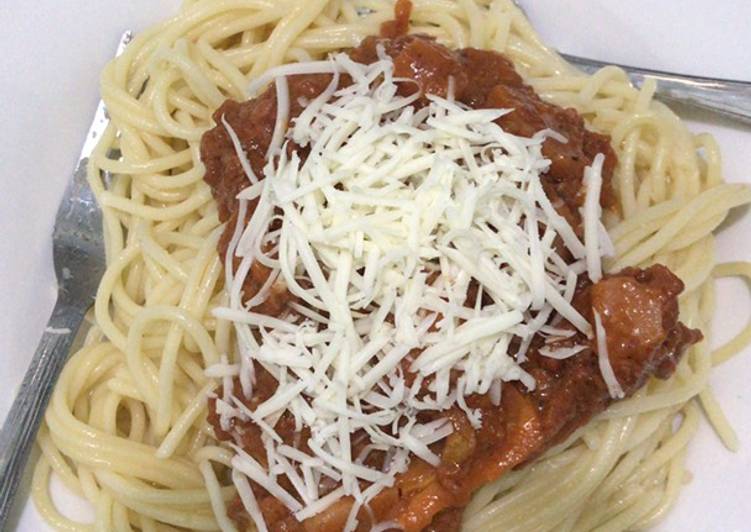 Resep Spaghetti Bologna simple ala anak kost, Praktis