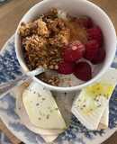 Desayuno saludable y completo para diario: con frambuesas y sin pan